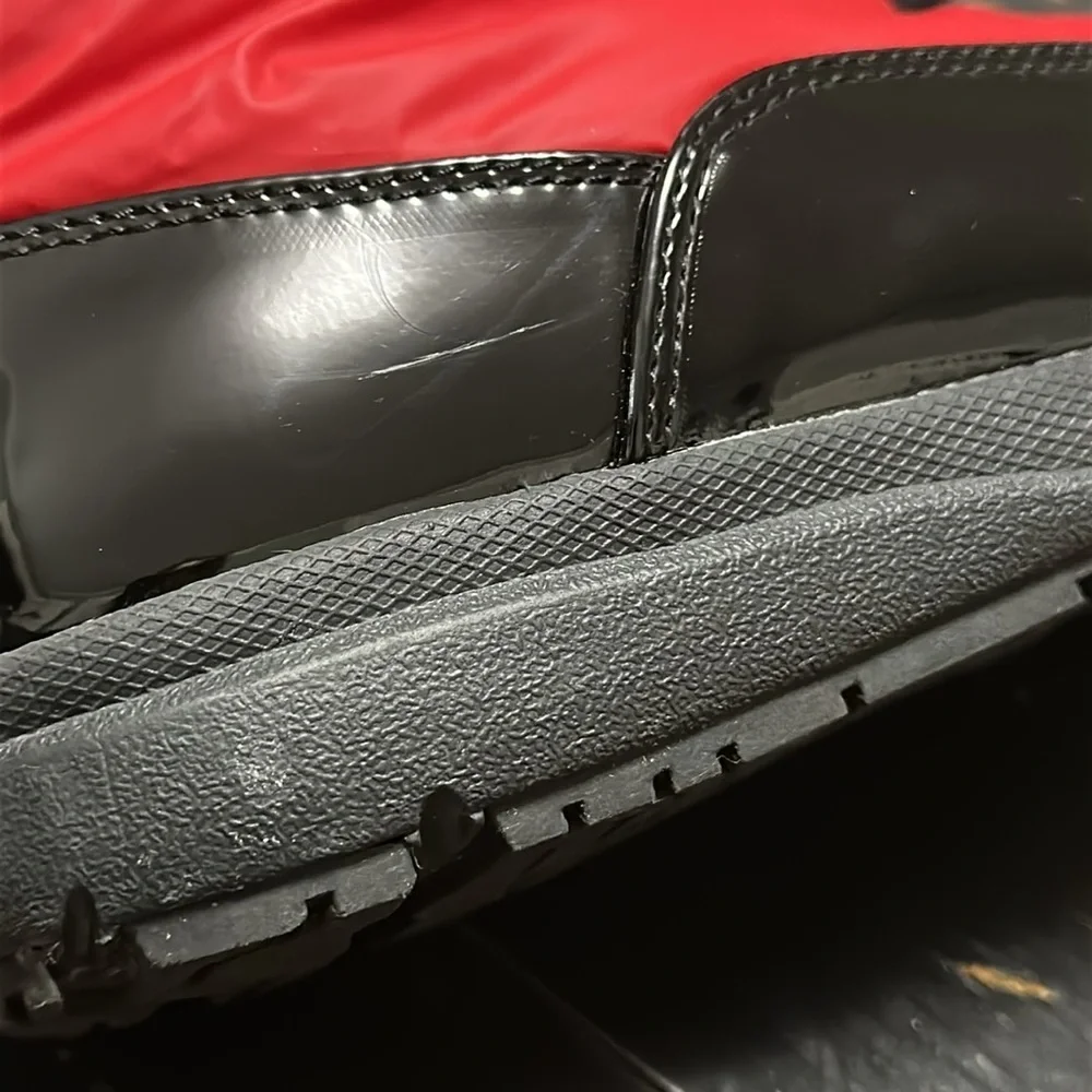 Sporto Tracy Red and Black Pull-On Waterproof Winter Sneaker Boots